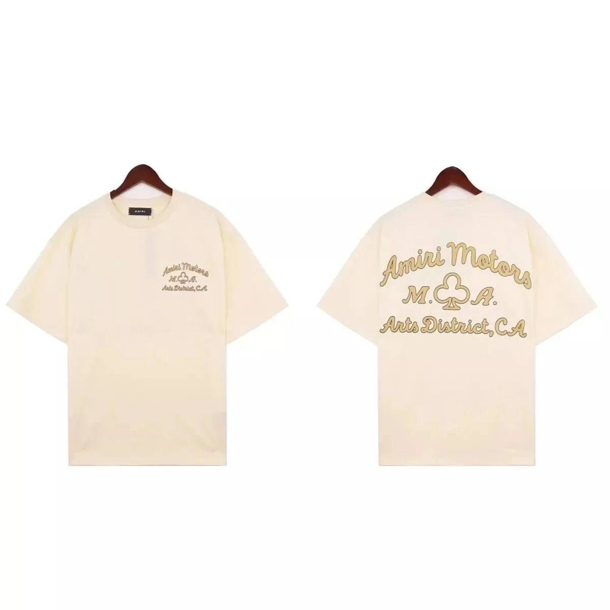 AMI Paris Logo Graphic Beige T-Shirt - 6