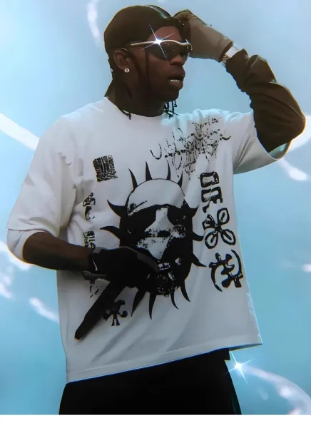 Cactus Jack x Travis Scott 'Flame Boot' Graphic T-Shirt White - 14