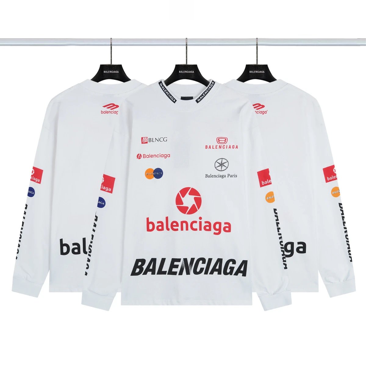 Balenciaga How Are You Feeling Today? Graphic Long-Sleeve T-Shirt Black - 4