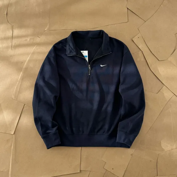 Nike Half-Zip Pullover Black Sweatshirt Hoodie - 6