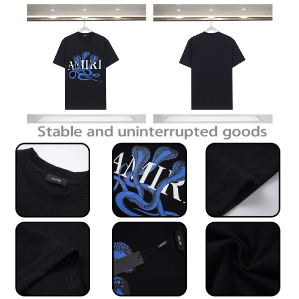 Amiri Script Logo Black T-Shirt - 3