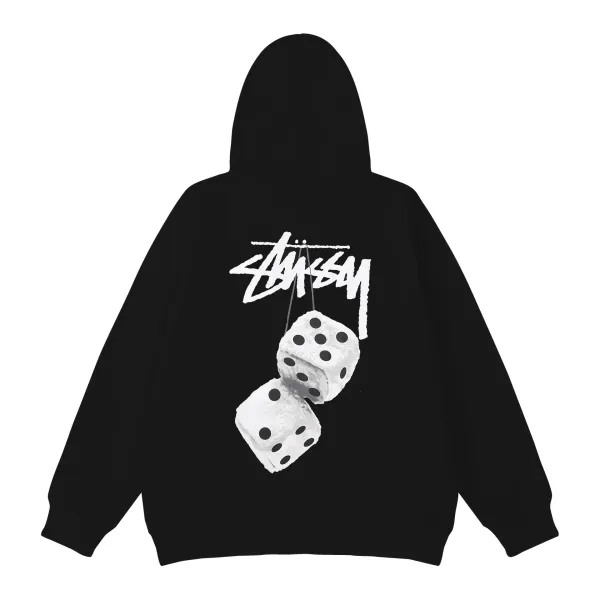 Stussy Dice Print Hoodie Black - 1