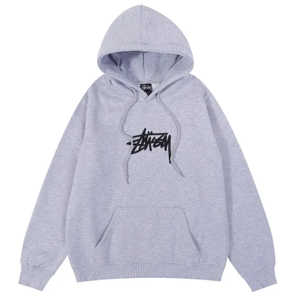 Stussy Classic Logo Hoodie Gray - 1