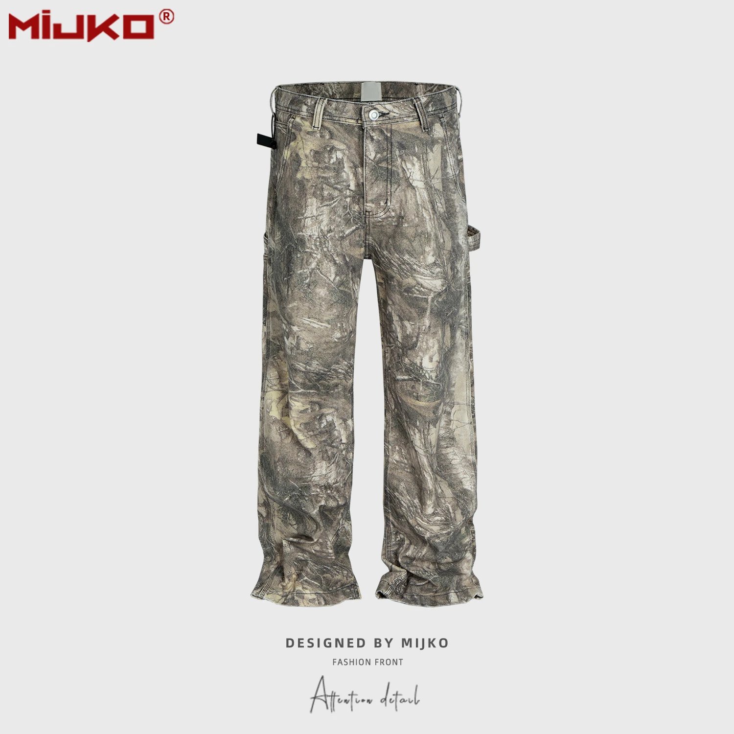 Design Mijko Camo Print Wide-Leg Pants Multicolor Pants - 1