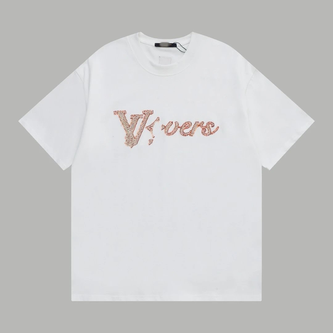 Louis Vuitton Monogram Embroidered Navy Blue Oversized T-Shirt