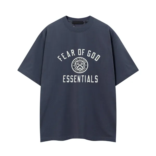 Fear of God Essentials University Arch Logo T-Shirt Navy - 1