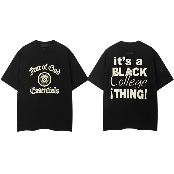 Fear of God Essentials It's a Black College Thing T-Shirt Black - 1