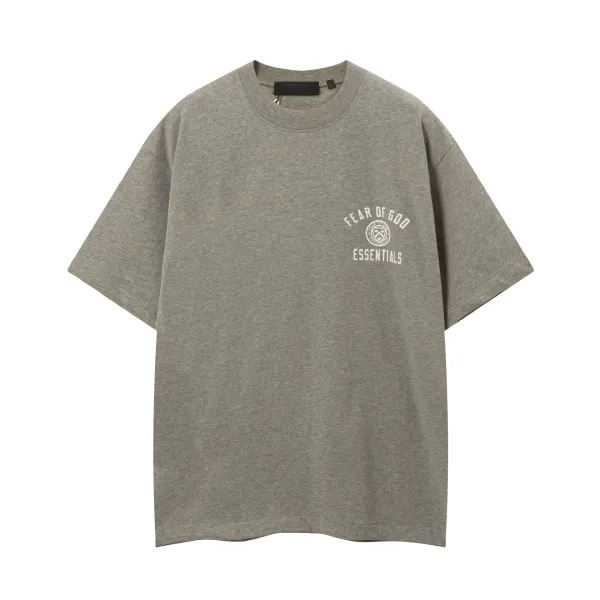 Fear of God Essentials University Logo T-Shirt Gray - 1