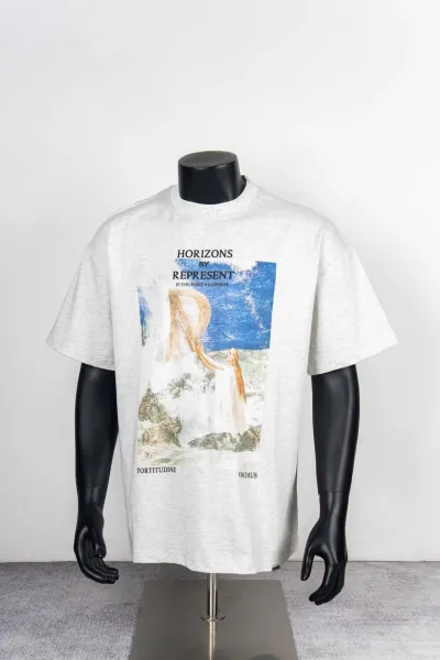 Represent Horizons Graphic Print Heather Gray T-Shirt - 1