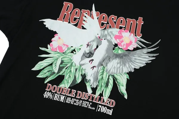 Represent Storms In Heaven Angel Print Shorts Army Green - 13