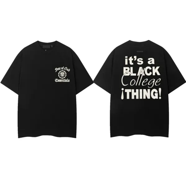 Fear of God Essentials 'Black College Thing' Black T-Shirt - 1