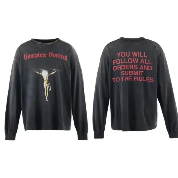 Complete Control Long Sleeve Graphic Tee Black - 1