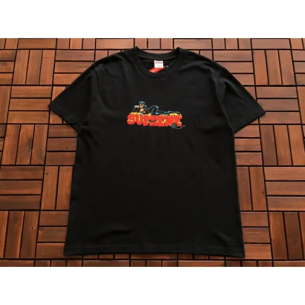 Supreme Cartoon Logo Black T-Shirt - 1