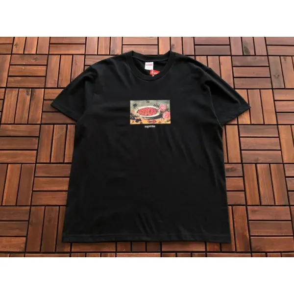Supreme Still Life Print Black T-Shirt - 1
