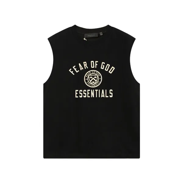 Fear of God Essentials University Logo Sleeveless Top Black - 1