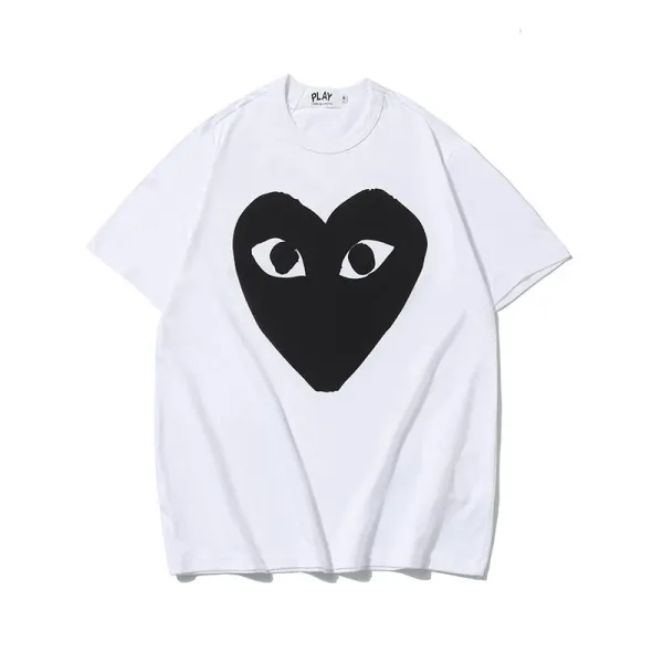 Comme des Garçons Play Heart Eyes White T-Shirt - 1