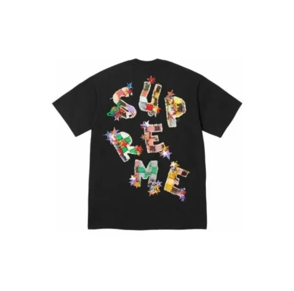 Supreme Patchwork Logo Black T-Shirt - 1