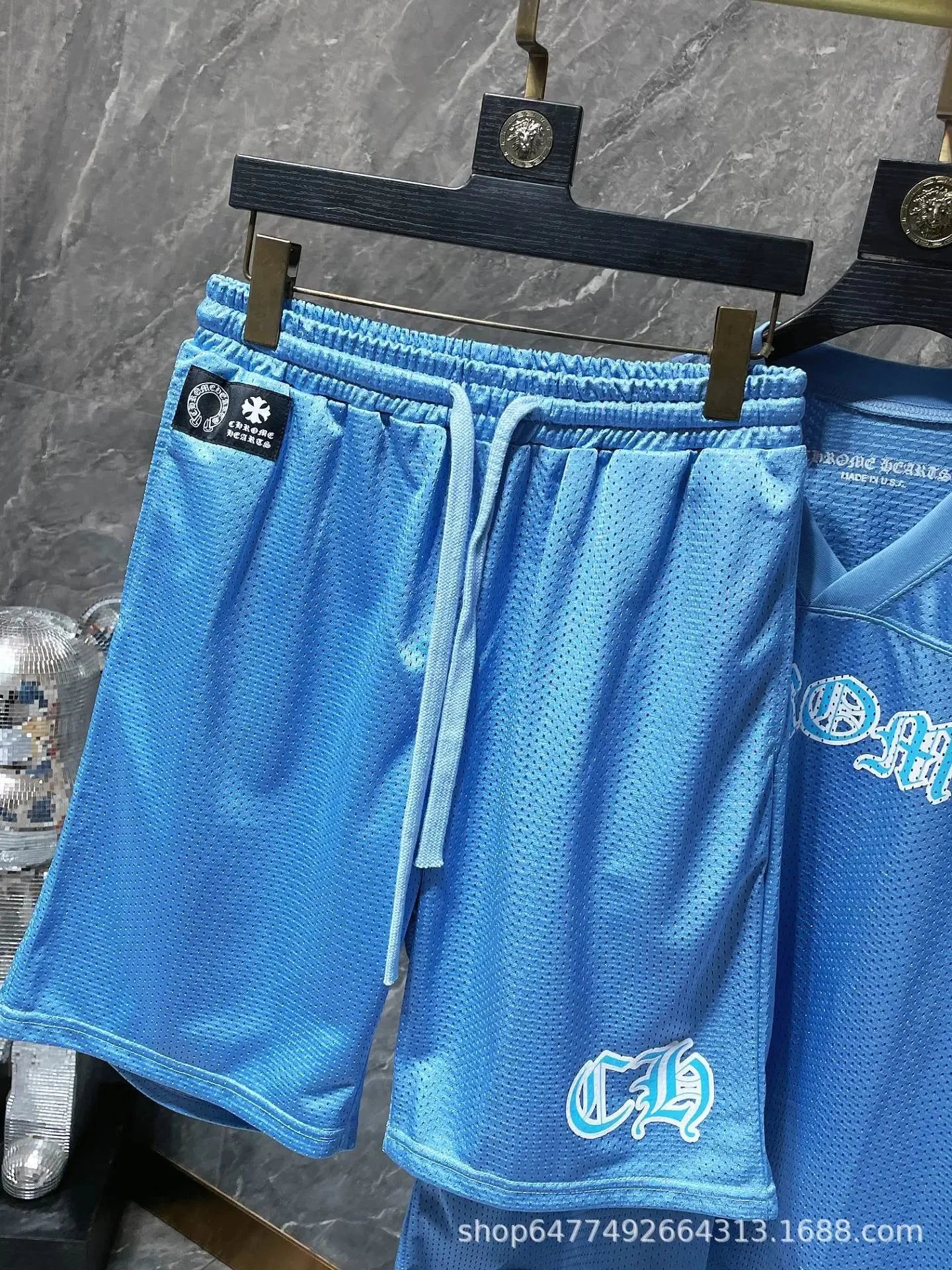 Design Pink Mesh Jersey and Shorts Set - 13