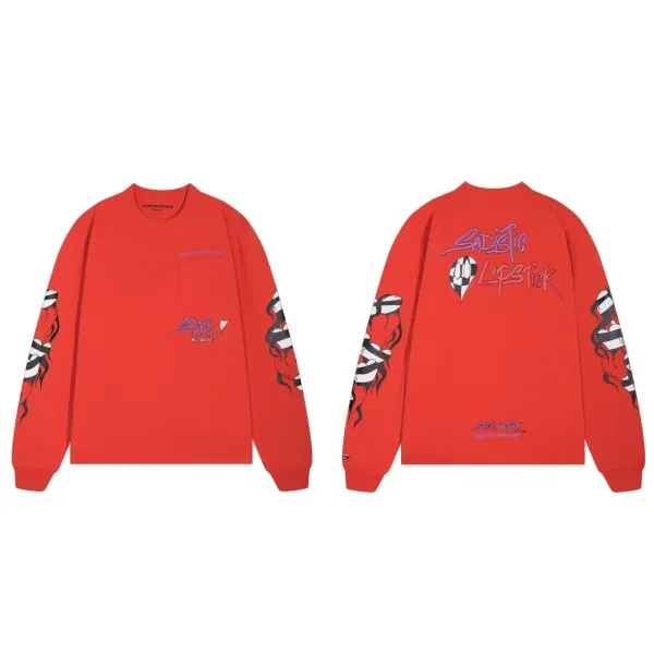 Chrome Hearts Cross Logo Raglan Long-Sleeve T-Shirt Pink and White - 32