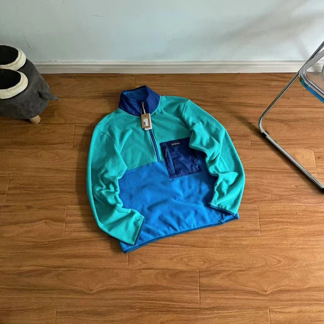 Patagonia Better Sweater Fleece Jacket Navy and Camel Half-Zip - 15