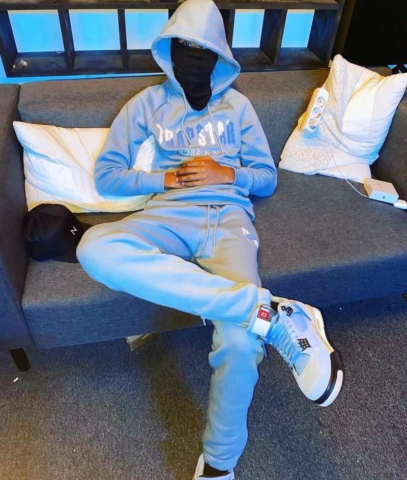 Traphouse Track Pants Black/Gray Sweatpants - 24