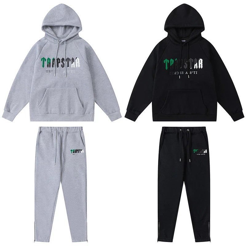 Traphouse Track Pants Black/Gray Sweatpants - 36