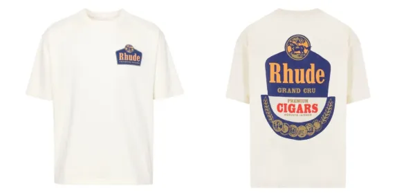 Rhude Cigar Label Graphic T-Shirt Off-White - 1