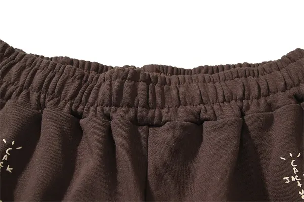 Travis Scott x Nike Shorts Brown Graphic Print Sweatshorts - 7