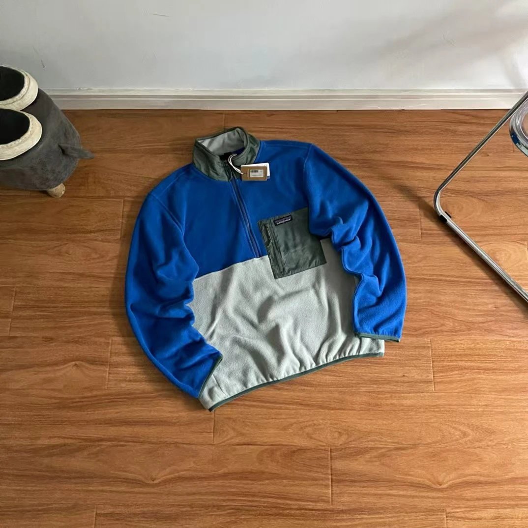 Patagonia Better Sweater Fleece Jacket Navy and Camel Half-Zip - 10