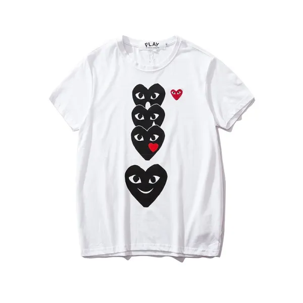 Comme des Garçons Play Heart Eyes White T-Shirt - 1