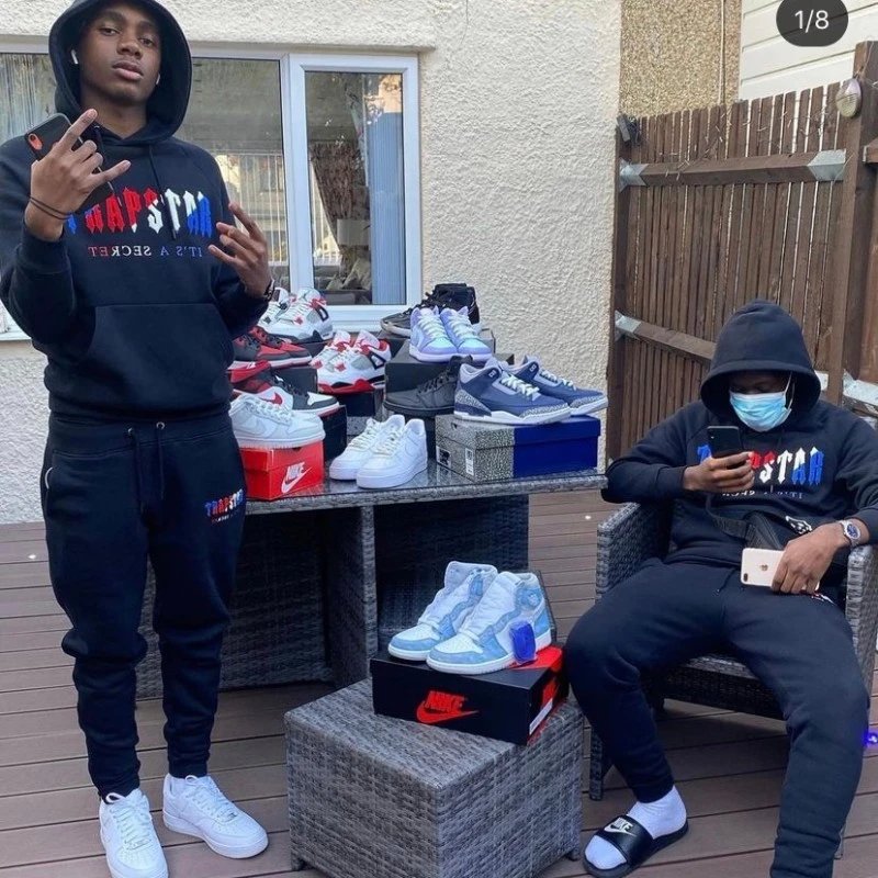 Traphouse Track Pants Black/Gray Sweatpants - 12