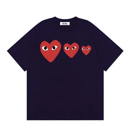 Comme des Garçons Play Heart Eyes Navy T-Shirt - 1