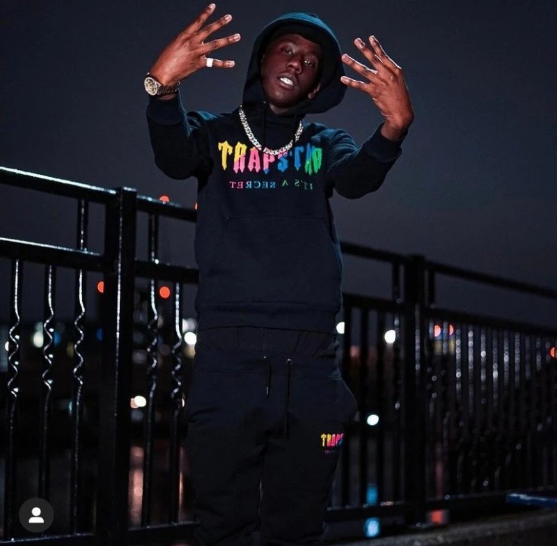 Traphouse Track Pants Black/Gray Sweatpants - 8
