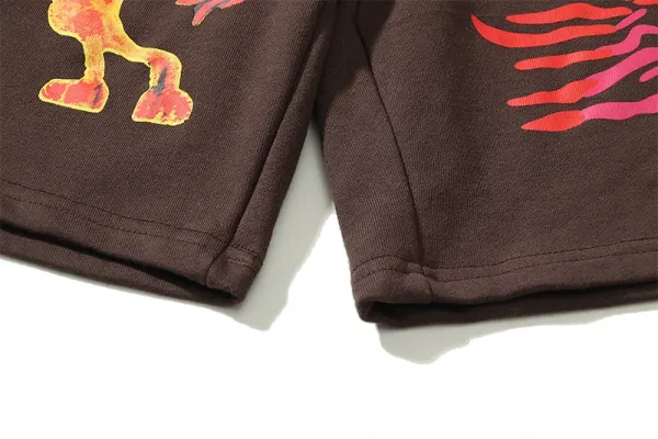Travis Scott x Nike Shorts Brown Graphic Print Sweatshorts - 11
