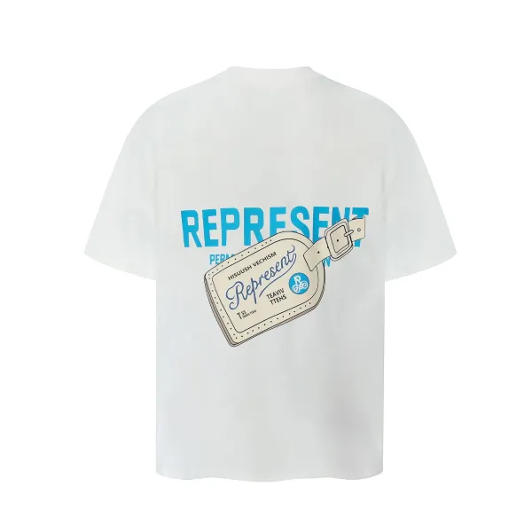 Represent Represent Tag Graphic Print White T-Shirt - 1
