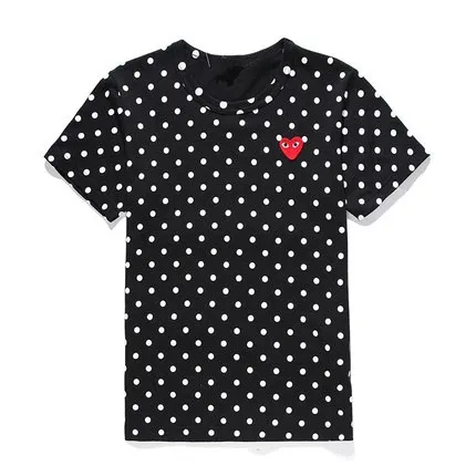 Comme des Garçons Play Polka Dot Red Heart T-Shirt - 1