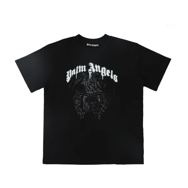 Palm Angels Skull Graphic Black T-Shirt - 1