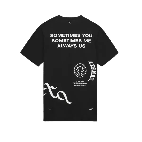 SYNA.TRIBE 'Sometimes You' Black Graphic T-Shirt - 1