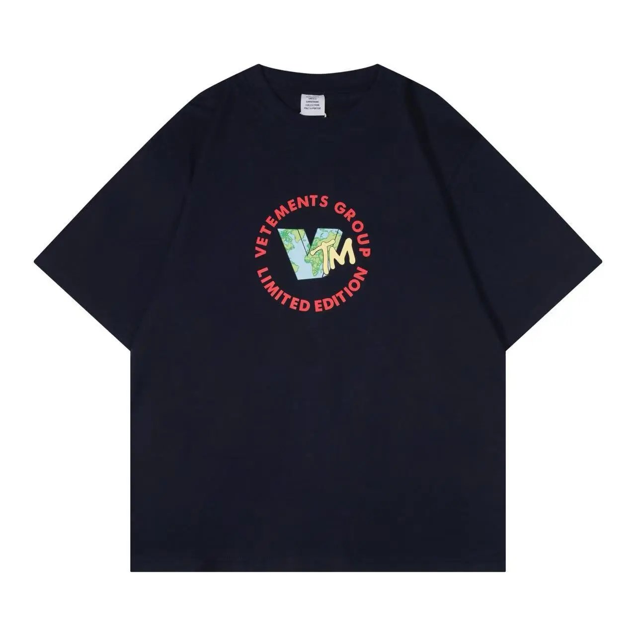 Vetements Group x MTV Limited Edition Navy T-Shirt - 1