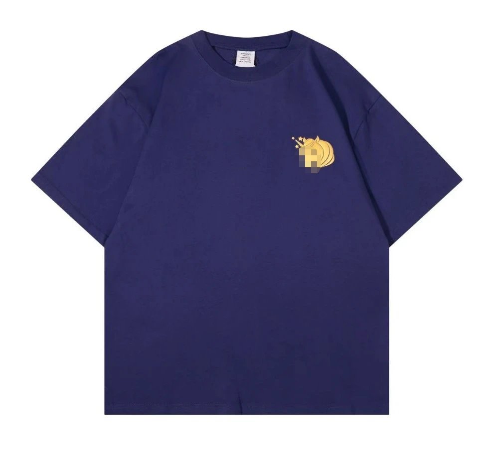 Design Graphic Print Navy T-Shirt - 1