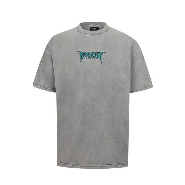 Represent Represent Logo Washed Gray T-Shirt - 1