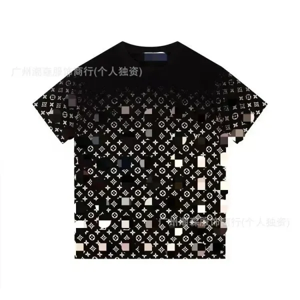Louis Vuitton Monogram Gradient Print T-Shirt Black - 1