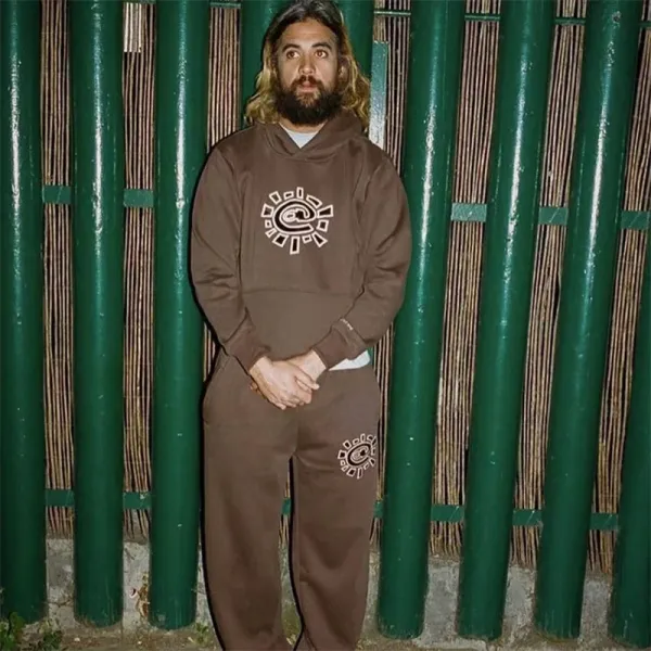 Off-White™ Sunburst Logo Sweatpants Brown - 10