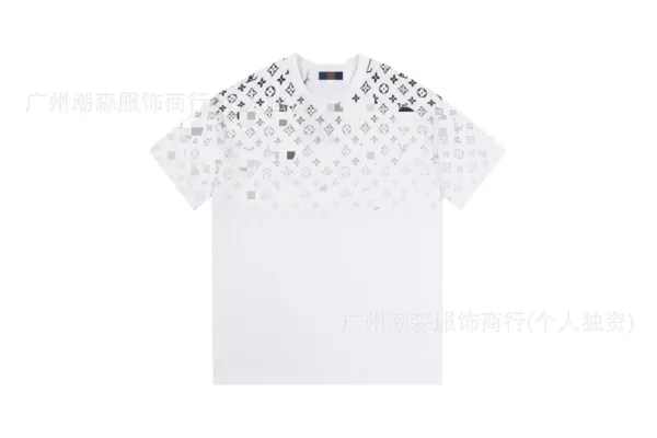 Louis Vuitton Monogram Gradient Print White T-Shirt - 1