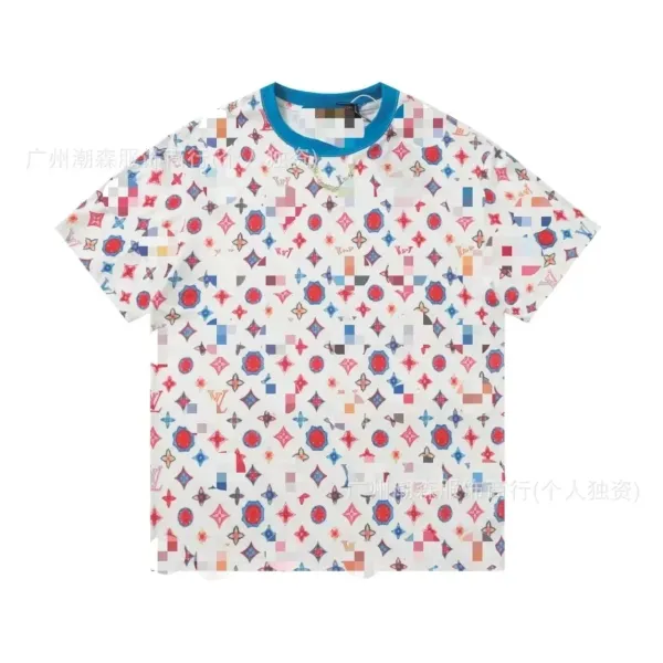 Louis Vuitton Monogram Pixelated Print White T-Shirt - 1