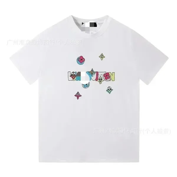 Design Cartoon Graphic Print White T-Shirt - 1