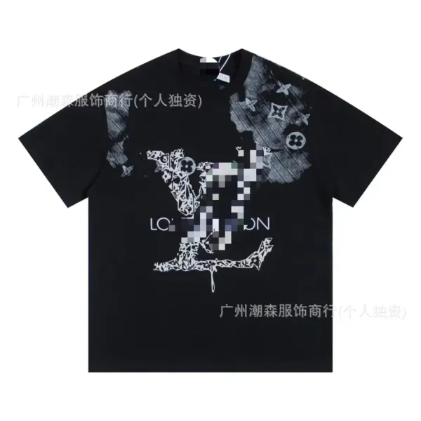 Louis Vuitton Graffiti LV Print Black T-Shirt - 1