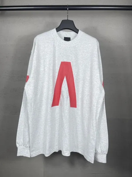 Off-White™ A-Logo Oversized Long-Sleeve T-Shirt Gray - 1