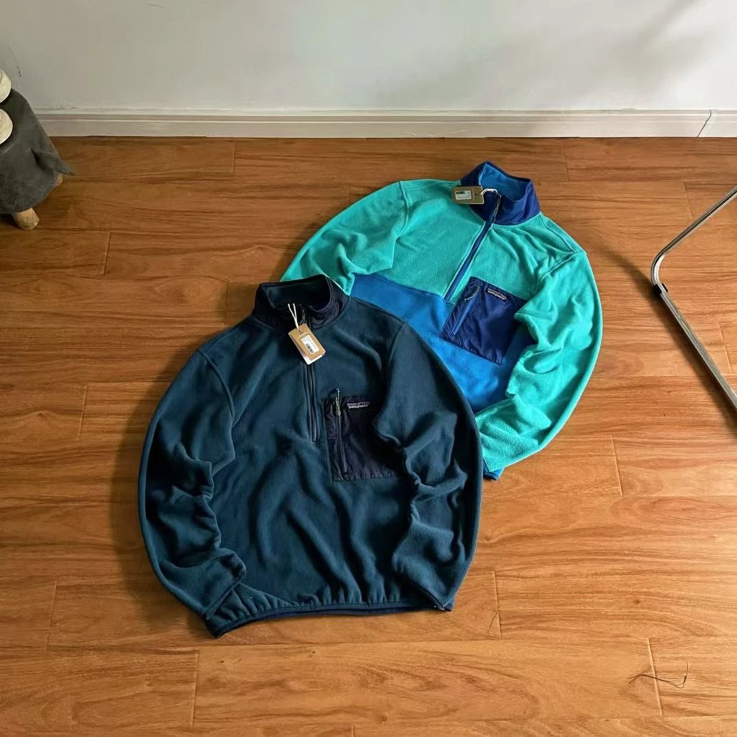Patagonia Better Sweater Fleece Jacket Navy and Camel Half-Zip - 5