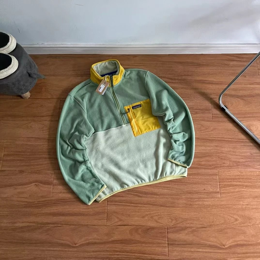 Patagonia Better Sweater Fleece Jacket Navy and Camel Half-Zip - 11